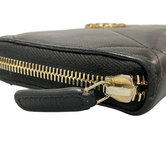 Auth CHANEL CHANEL 19 long zipped wallet AP1063 Black Lambskin Long Wallet - Picture 10 of 13